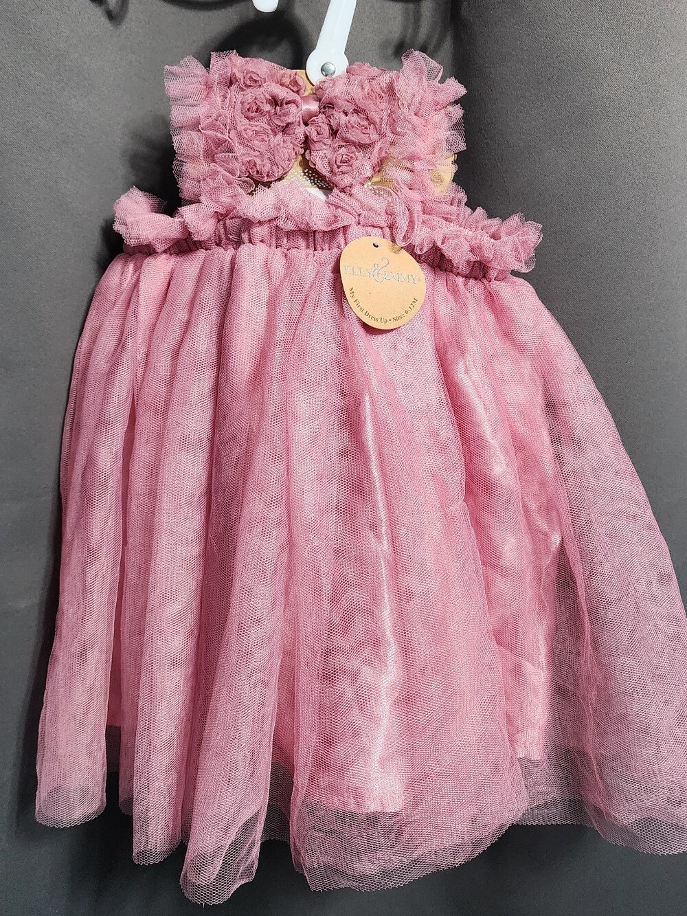 NWT Elly & Emmy My First Dress Up Pink Tulle Tutu Dress 0-12M